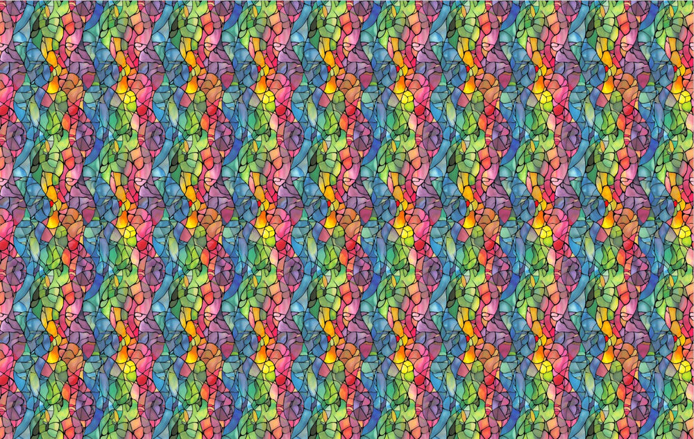 19" x 12" Pattern Acrylic Stained Glass Madness | Create With 614