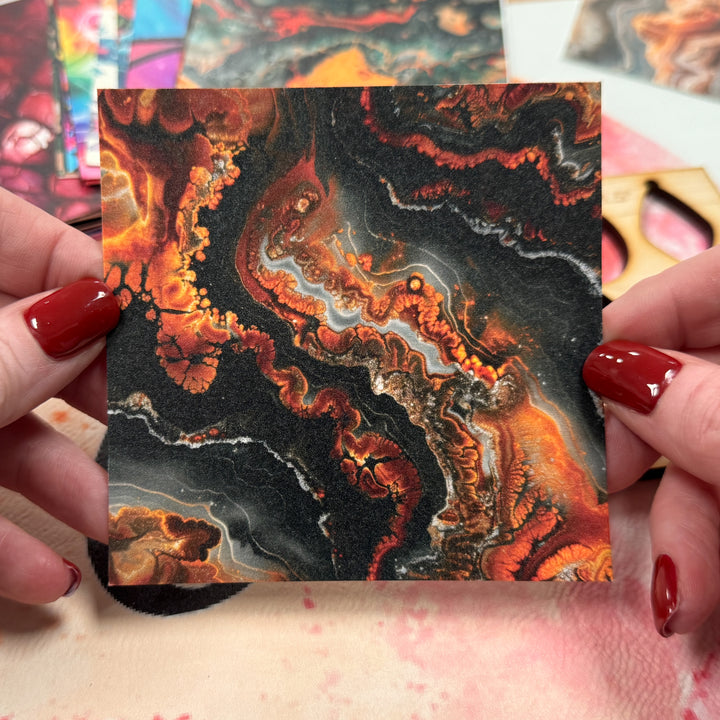 4" x 4" Pattern Acrylic Natural Geode