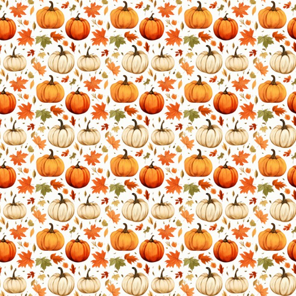A pattern acrylic sheet with a Halloween-themed design featuring pumpkins and leaves on a orange background.