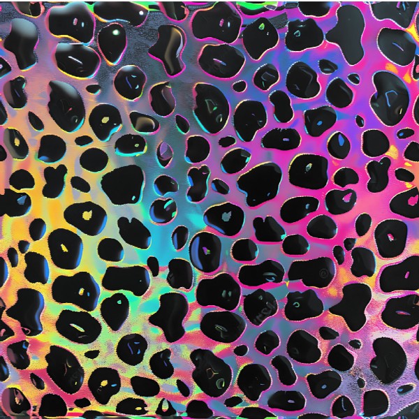 4" x 4" Pattern Acrylic Rainbow Cheetah