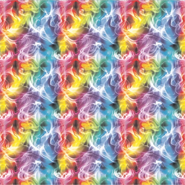 4" x 10" Pattern Acrylic Smokey Rainbow