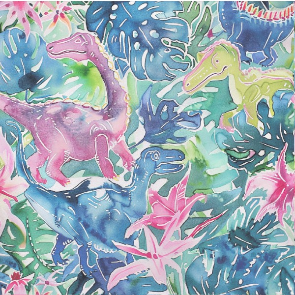 19" x 12" Pattern Acrylic Watercolor Dinosaurs | Create With 614