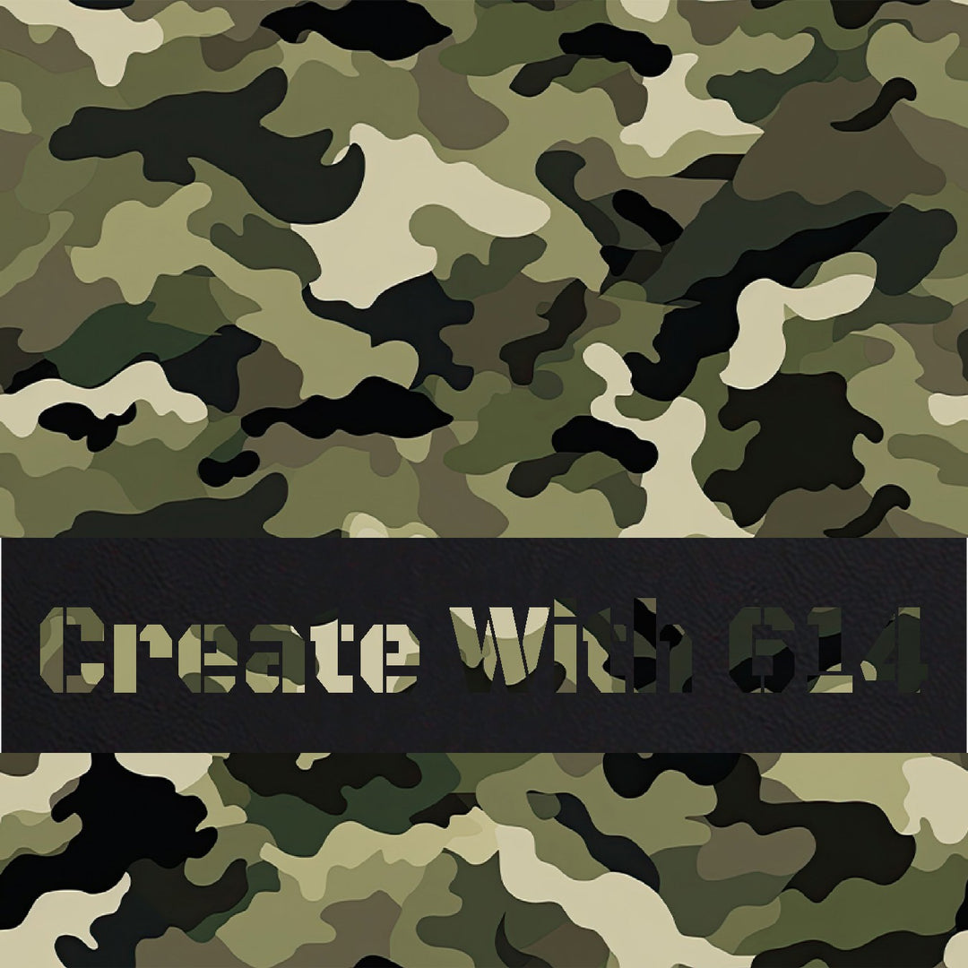 Laserable leatherette camo pattern for cutting, engraving and crafting
