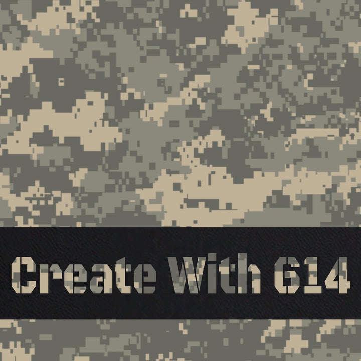 12" x 24" Laserable Leatherette Camoflage Sheet Digital Woodland Black | Create With 614