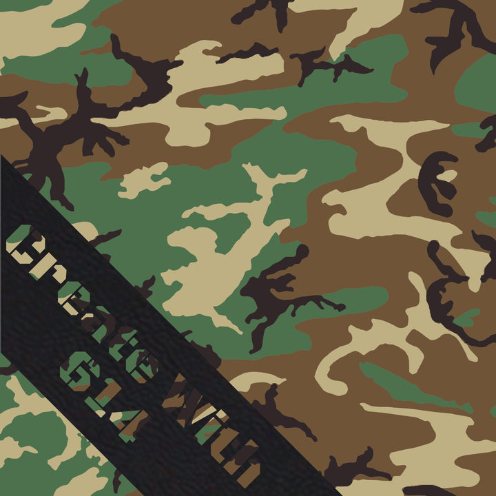 12" x 18" Laserable Leatherette Sheet with Camo pattern with Adhesive - Perfect for laser cutting, engraving and crafting