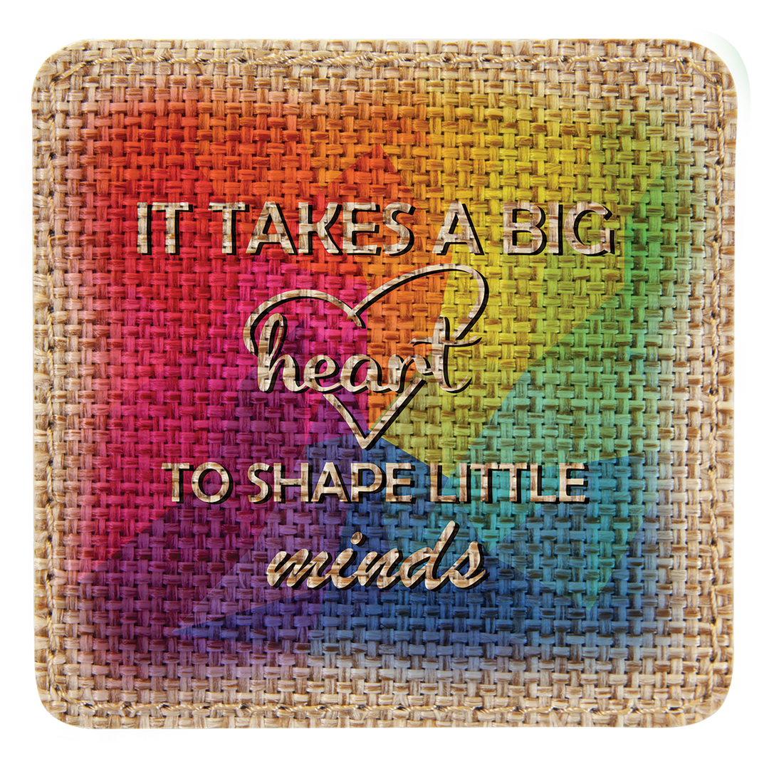 Sublimation Burlap Patch Square 3" x 3" with Adhesive