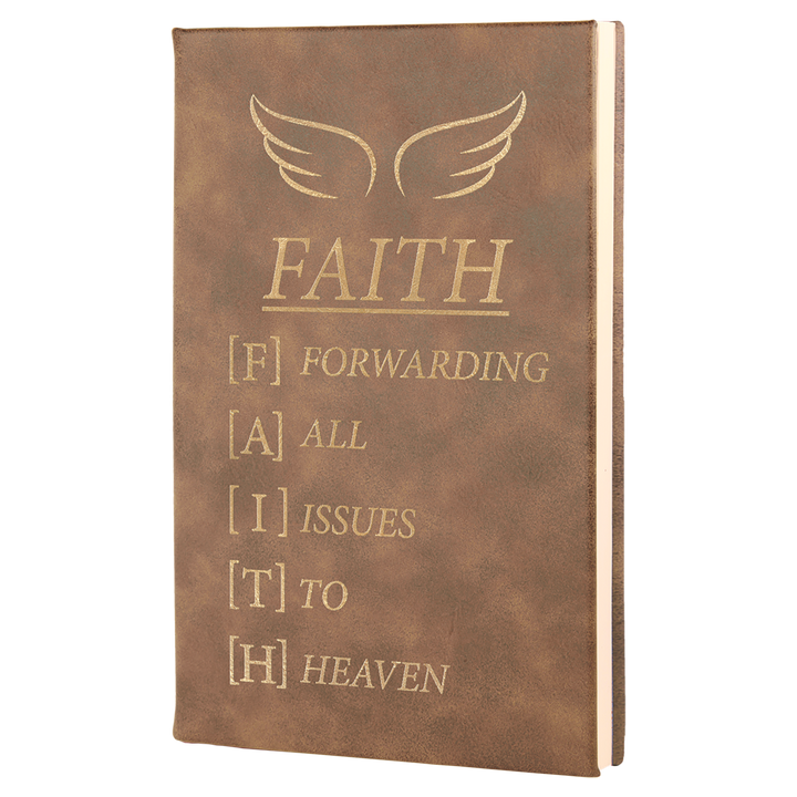 5 1/4" x 8 1/4" Laserable Leatherette Journal with Lined Notepad - Perfect for laser engraving and crafting