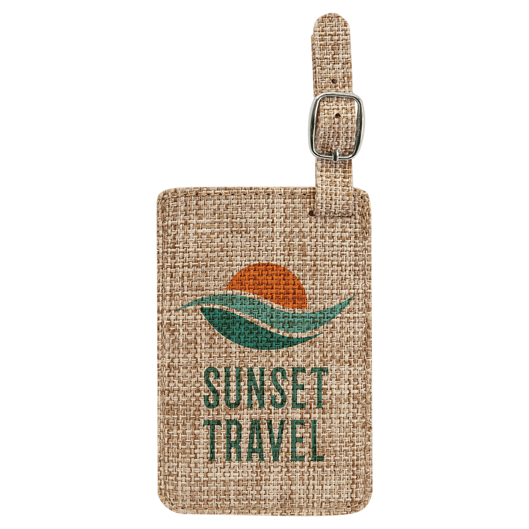 Sublimation Burlap Luggage Tag