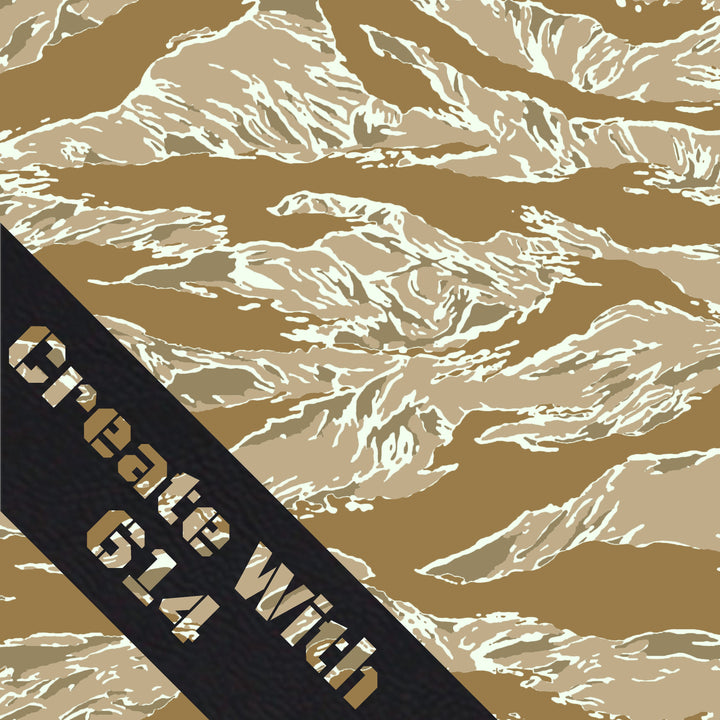 12" x 18" Laserable Leatherette Sheet with Camo pattern with Adhesive - Perfect for laser cutting, engraving and crafting