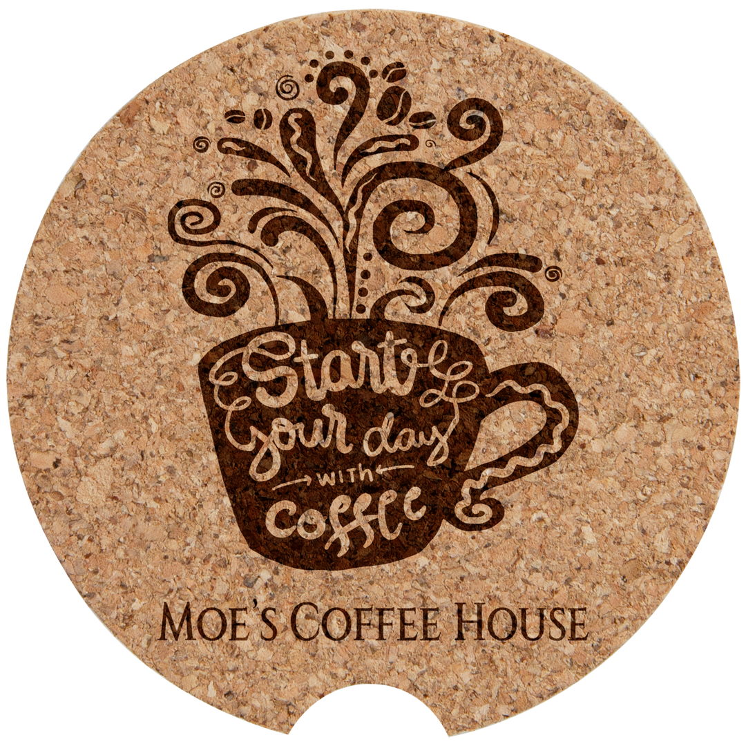 Car Coaster 2.5" Laserable Cork