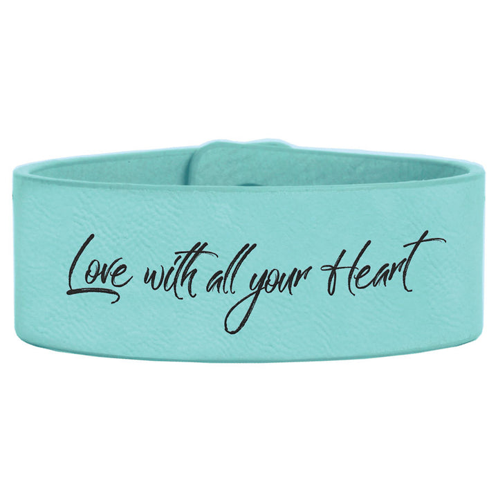 Cuff Bracelet Laserable Leatherette 9 1/2" x 1"