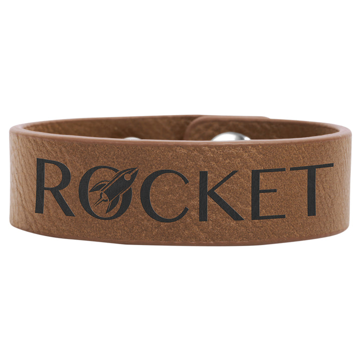 Youth Cuff Bracelet Laserable Leatherette 8 1/2" x 3/4"