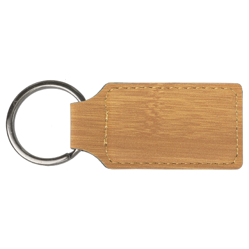 Keychain Rectangle Laserable Leatherette