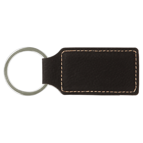 Keychain Rectangle Laserable Leatherette