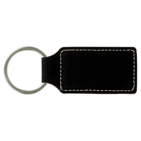Keychain Rectangle Laserable Leatherette