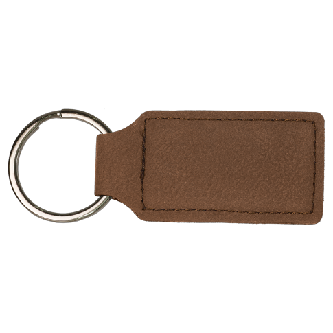 Keychain Rectangle Laserable Leatherette
