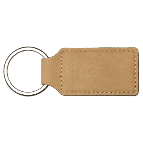 Keychain Rectangle Laserable Leatherette
