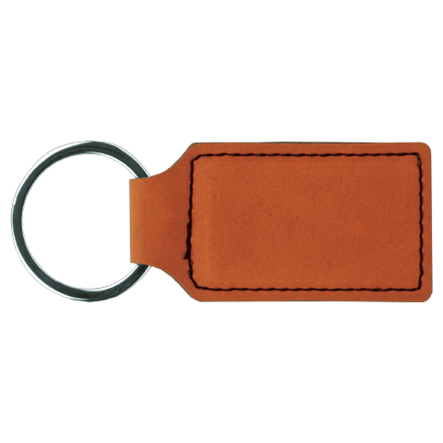 Keychain Rectangle Laserable Leatherette