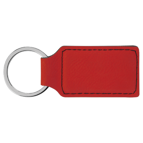 Keychain Rectangle Laserable Leatherette