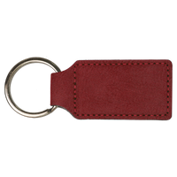 Keychain Rectangle Laserable Leatherette