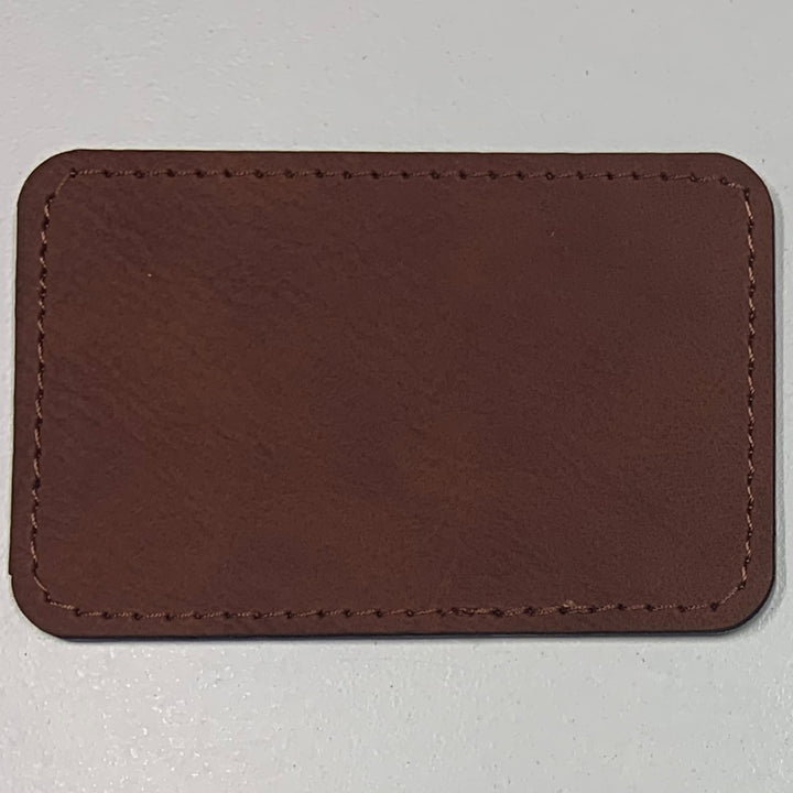 Laserable Leatherette Patch Rectangle 3" x 2" x 1/32" with Adhesive