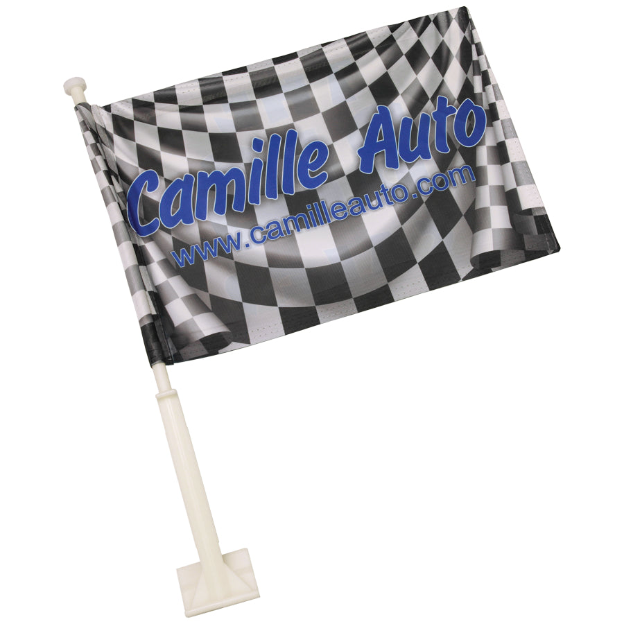 Sublimation Car Flag with Pole 12"x8"