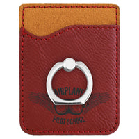 Phone Wallet Laserable Leatherette with Ring