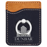 Phone Wallet Laserable Leatherette with Ring
