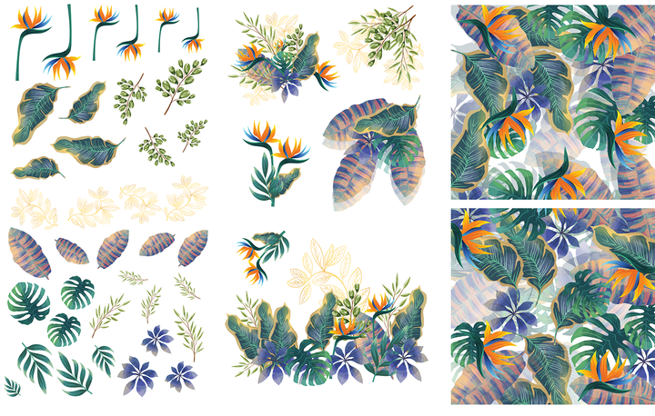 Dixie Belle Transfer - Tropical Leaves - Create With 614