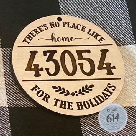 No Place Like Home Zip Code  Ornament