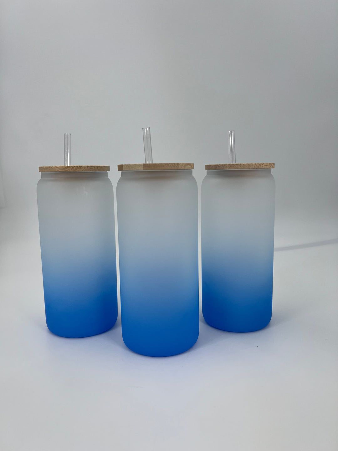 Sublimation Frosted Color Gradient Glass Beer Can 20 oz