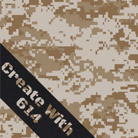 12" x 18" Laserable Leatherette Sheet with Camo pattern - Perfect for laser cutting, engraving and crafting