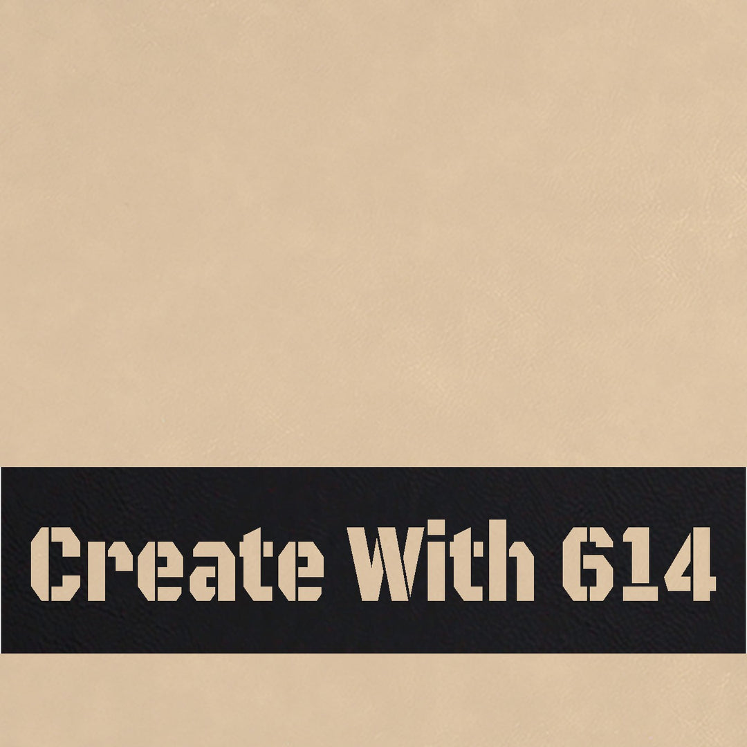 12" x 24" Laserable Leatherette Sheet Khaki - Perfect for laser cutting, engraving and crafting
