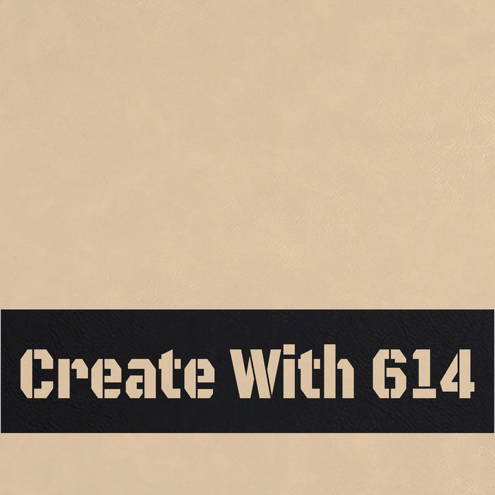 12" x 24" Laserable Leatherette Sheet Khaki - Perfect for laser cutting, engraving and crafting