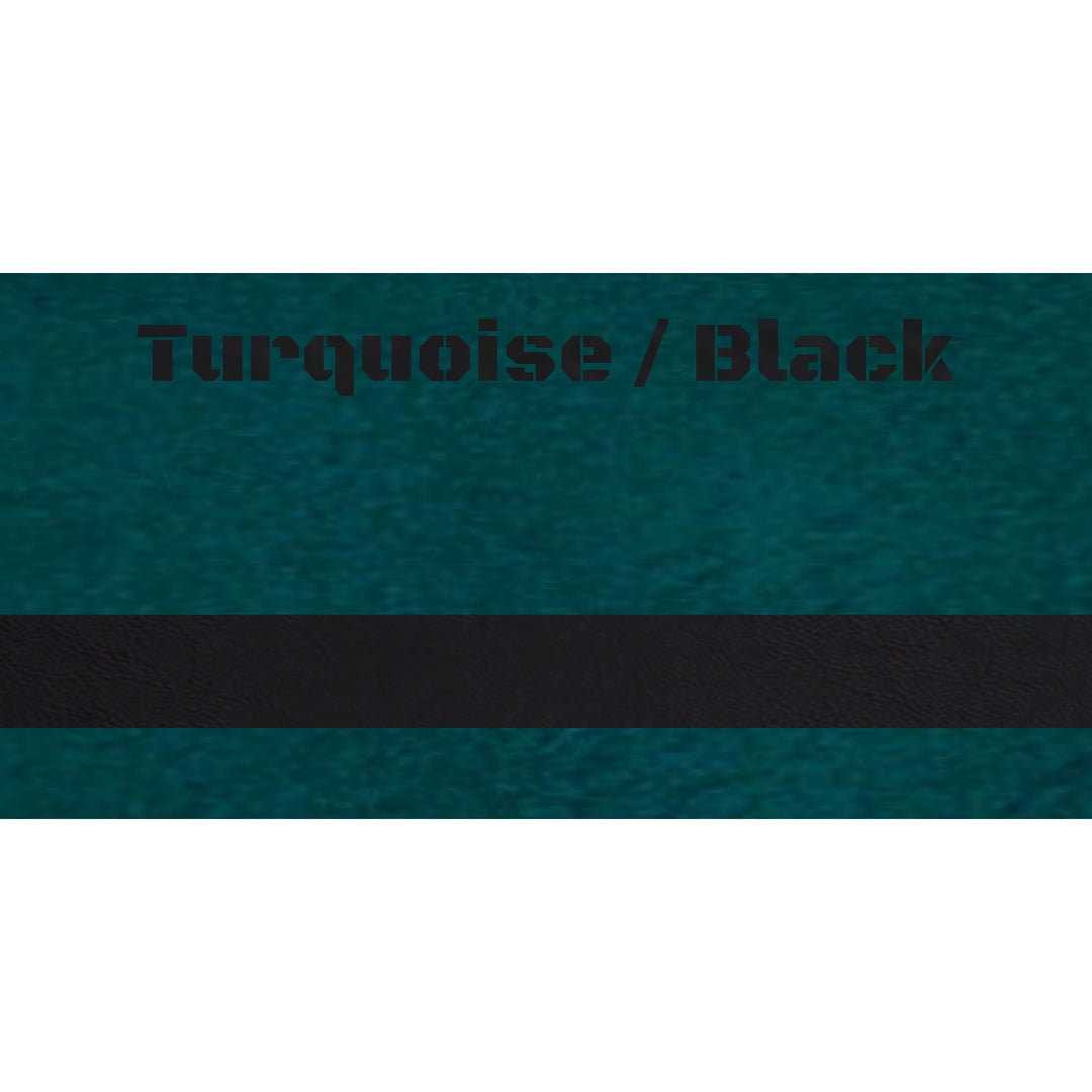 12" x 24" Turquoise / Black Laserable Leatherette Fabric Sheet Without Gray Backer | Create With 614
