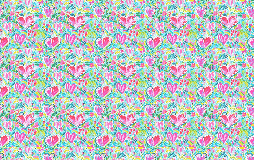 19" x 12" Pattern Acrylic Flutter Hearts | Create With 614