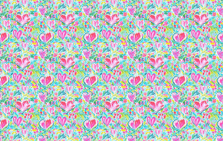 19" x 12" Pattern Acrylic Flutter Hearts | Create With 614