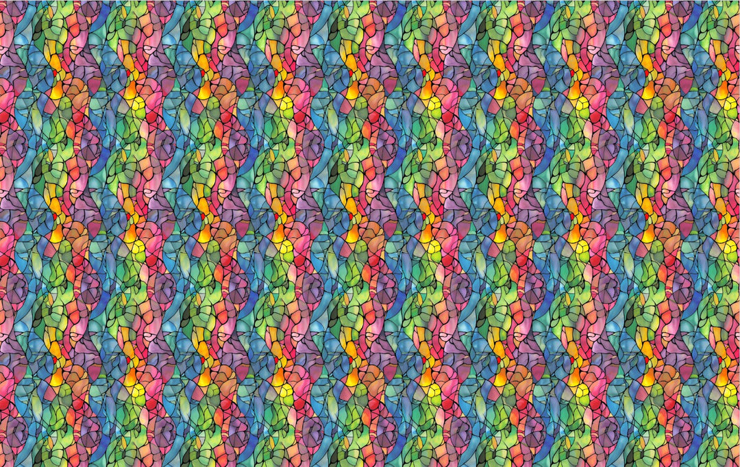 19" x 12" Pattern Acrylic Stained Glass Madness | Create With 614