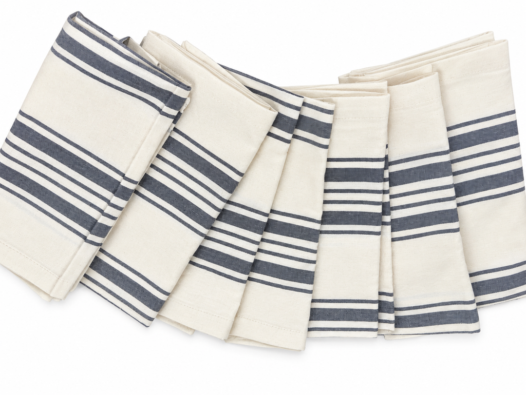 Lot 108 - World Market Cotton Striped Napkin Set