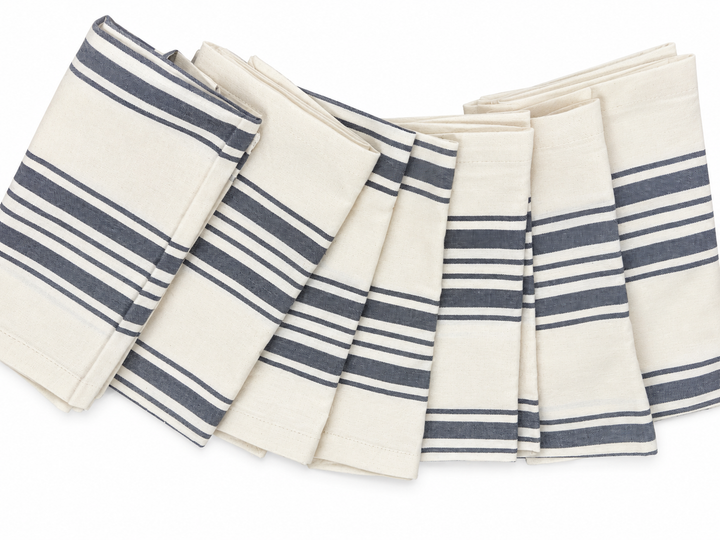 Lot 108 - World Market Cotton Striped Napkin Set