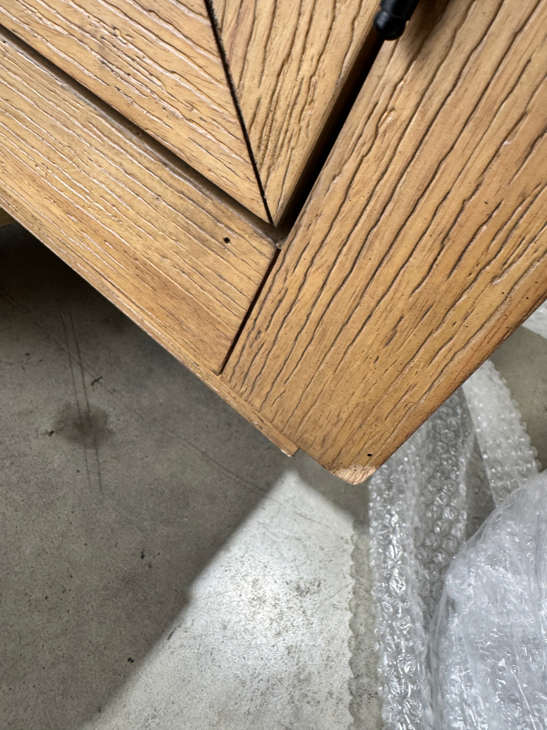 Arched Glass Door Wood Sideboard
