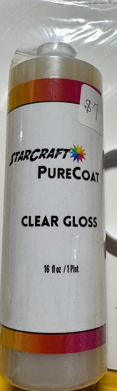 16 oz bottle of StarCraft PureCOAT clear gloss water-based topcoat