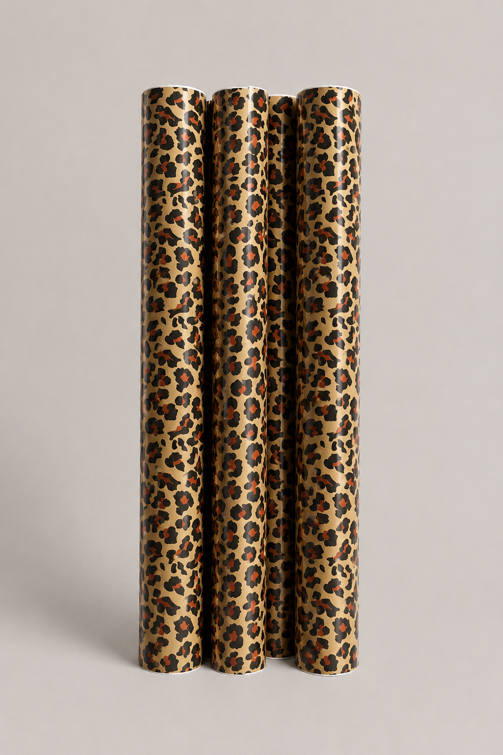 One yard roll of leopard print patterned heat transfer vinyl