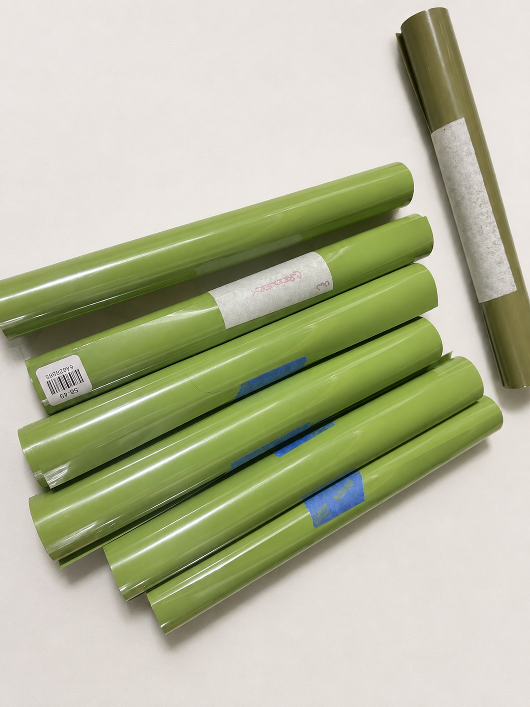 Rolls of Siser EasyWeed heat transfer vinyl in Greenery
