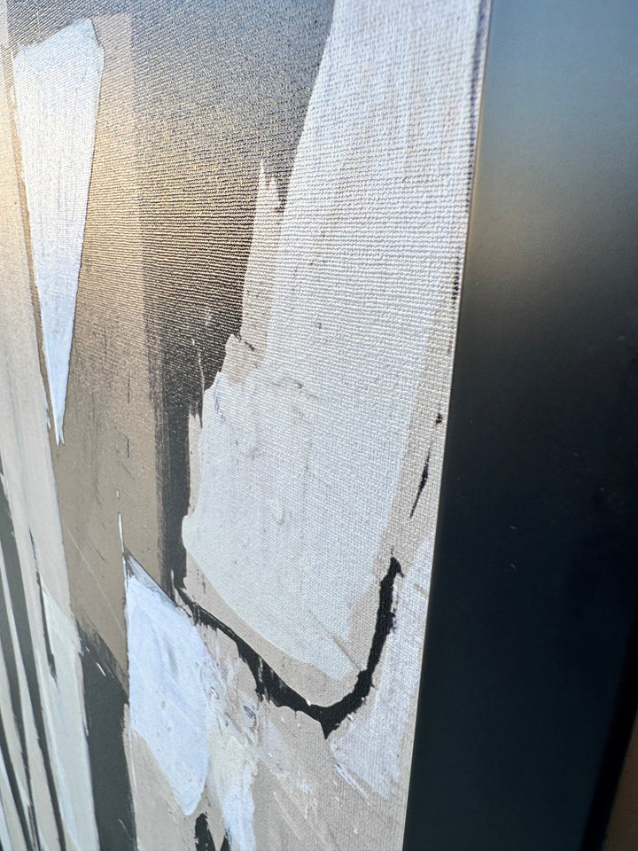 Close impasto paint edge detail