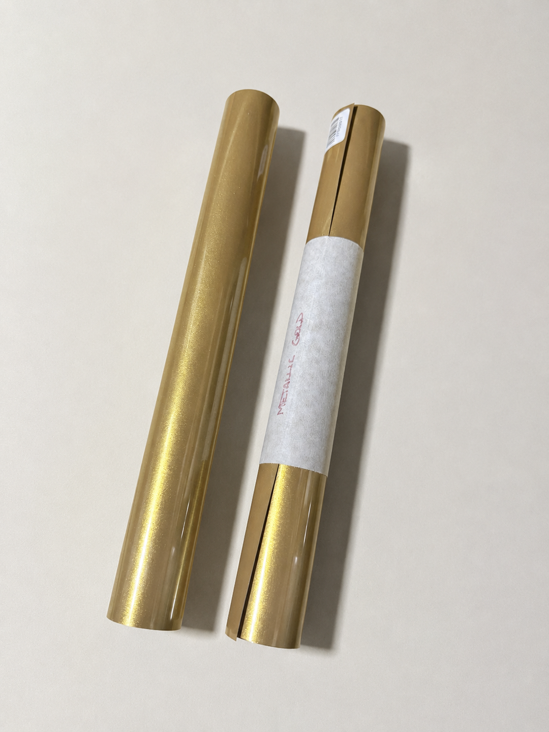 Rolls of Siser EasyWeed heat transfer vinyl in Metallic Gold