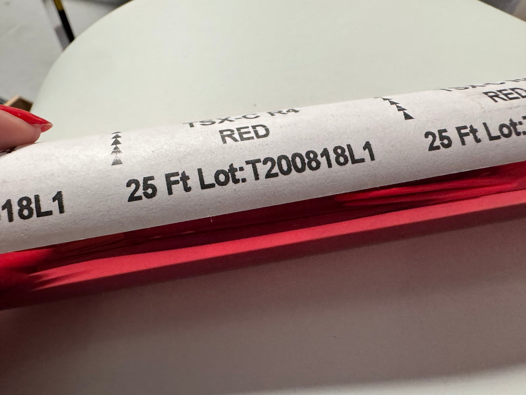 Roll of StarCraft Electra Foil in bright mirror red