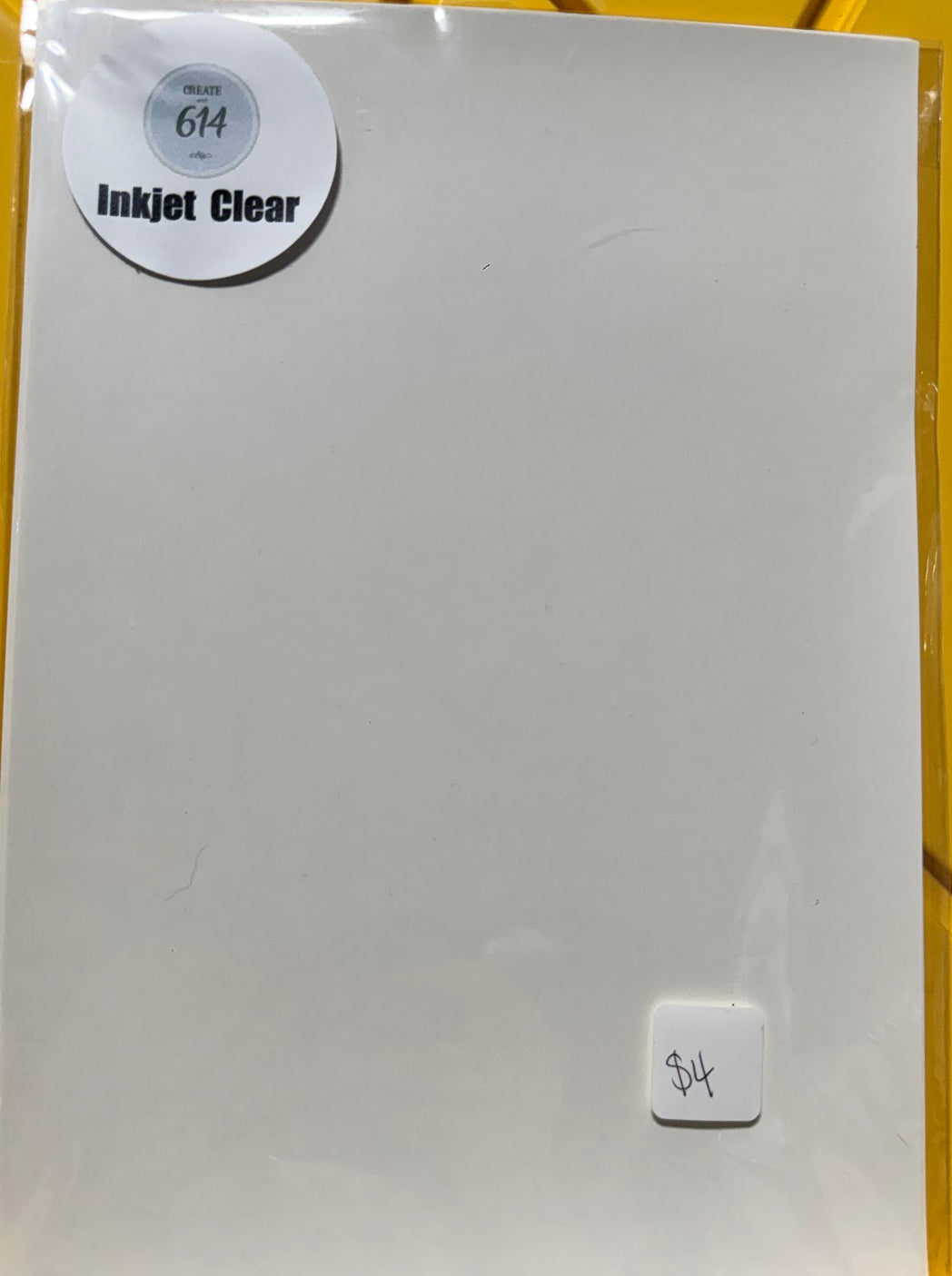 Pack of clear inkjet waterslide decal paper