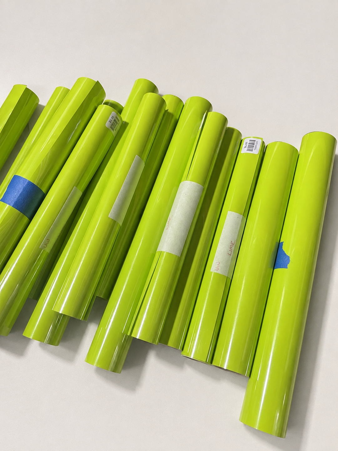 Rolls of Siser EasyWeed heat transfer vinyl in Lime