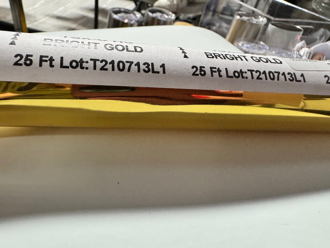 Roll of StarCraft Electra Foil in Bright Gold with a mirror gold finish